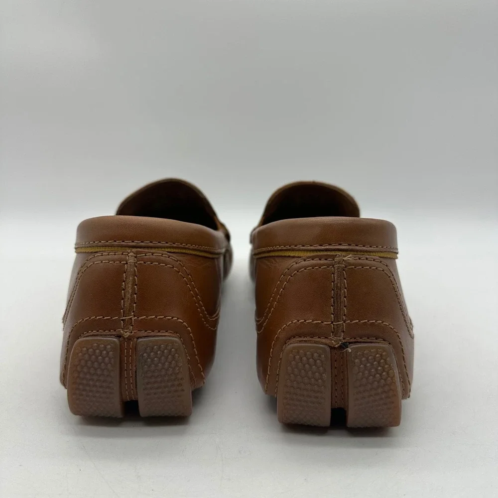 Clarks 63544 Mens Size 9 Markman Plain Tan Leather Driving Loafer Moccasin Shoes